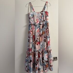 Cara Cara Multicolor Floral Linen Dress
